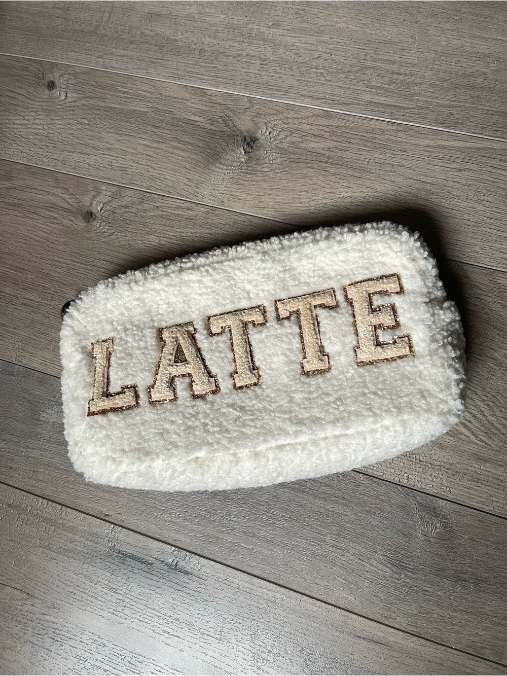 Stoney clover lane latte marshmallow Sherpa small pouch